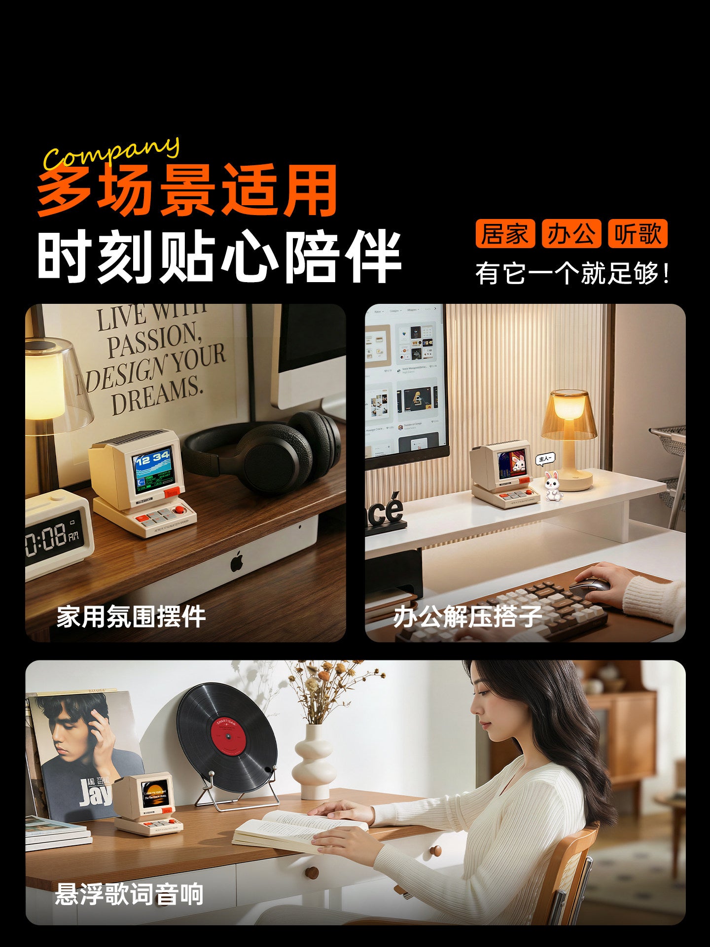 Divoom MiniToo Retro Pixel Bluetooth Speakerwith DIY LED Display